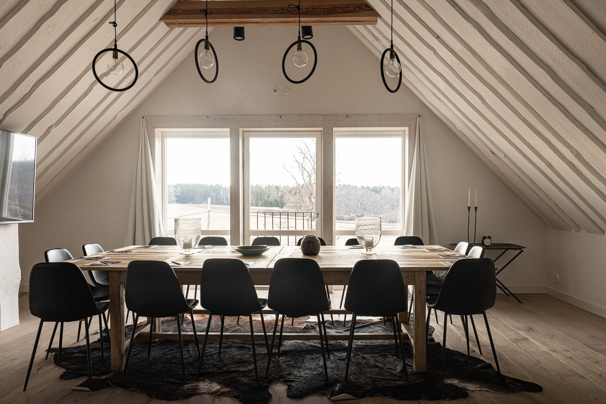 østlige Stockholm Siggesta Gård konferencelokale på loftet