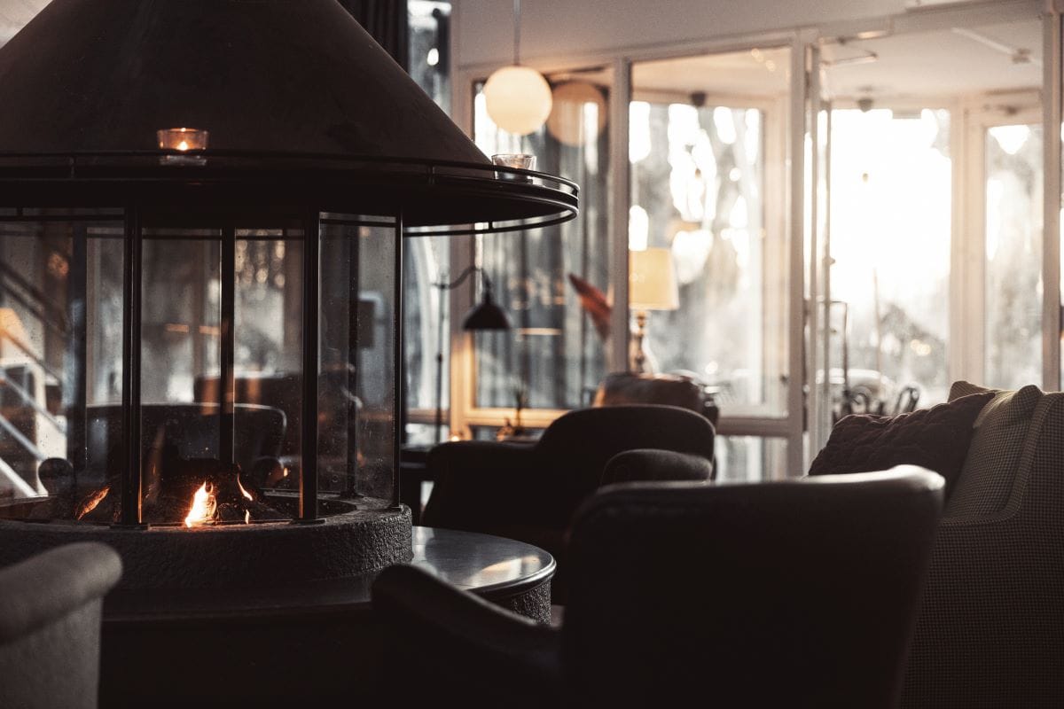 Krusenberg Herrgård Reception Pejs Åben pejs