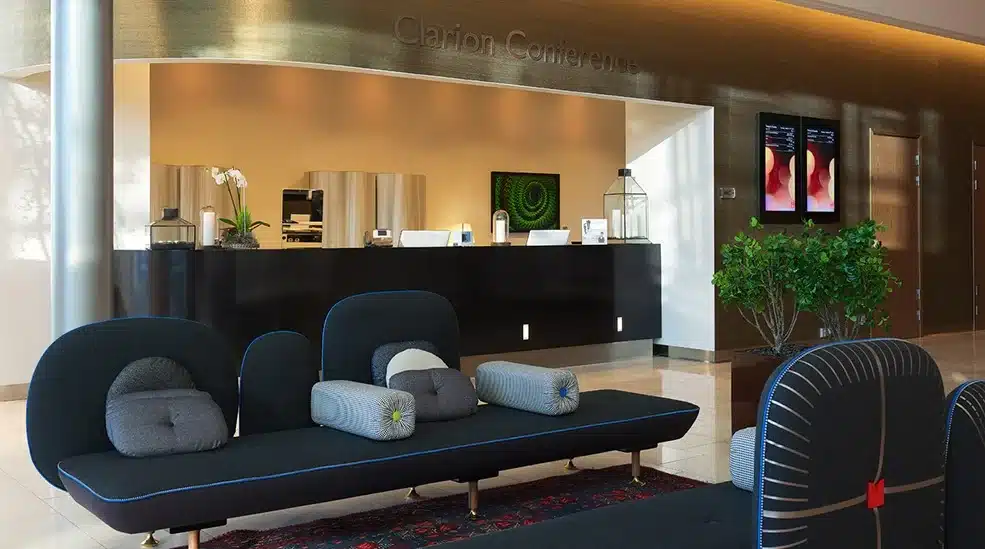 conference Clarion hotel Arlanda Airport lobby