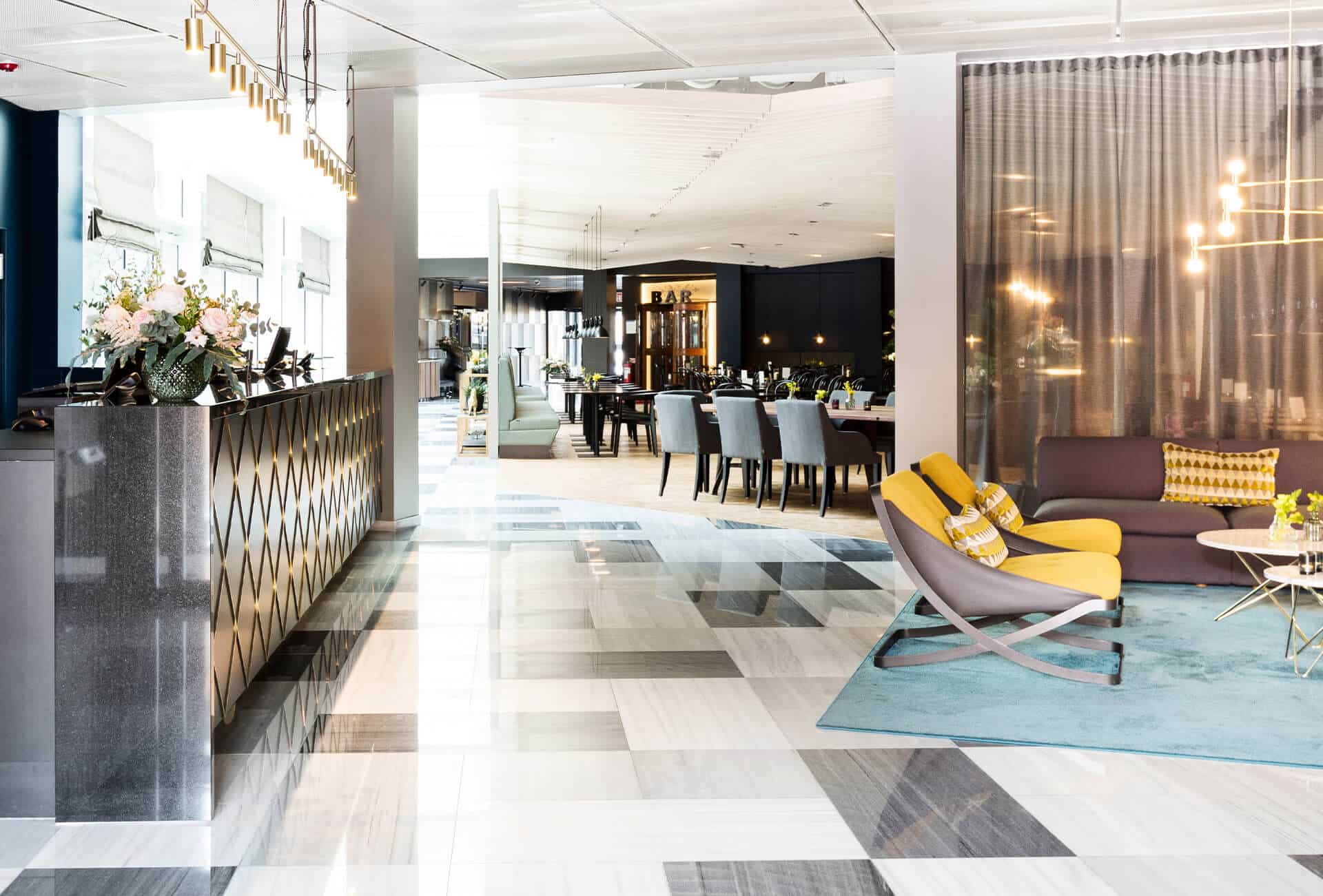 Elite Hotel Academia Uppsala lobby konferens