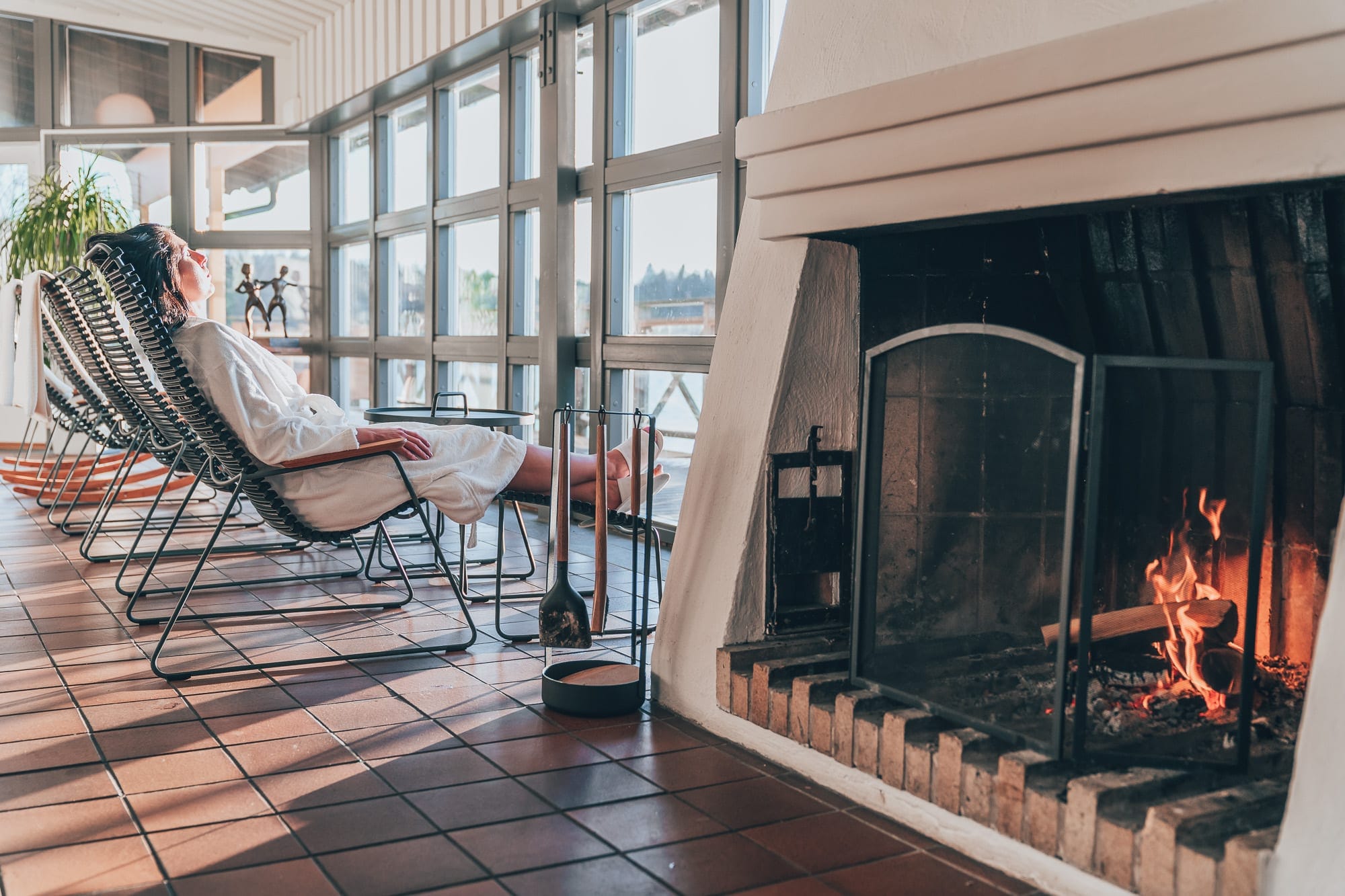 conference southern Stockholm Bommersvik spa bath with open fire