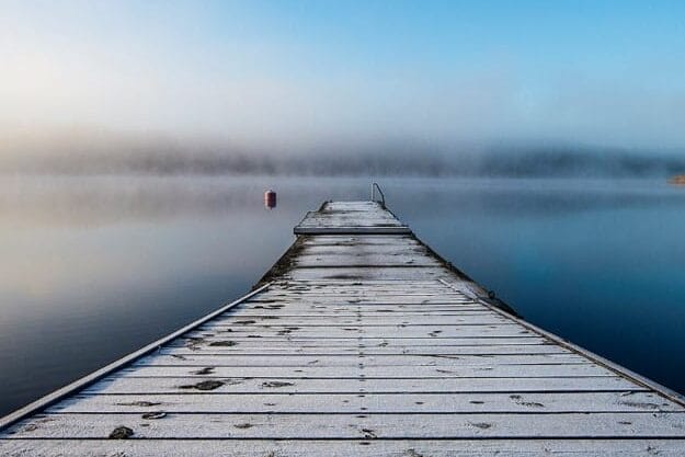 Skåvsjöholm vinterbrygge