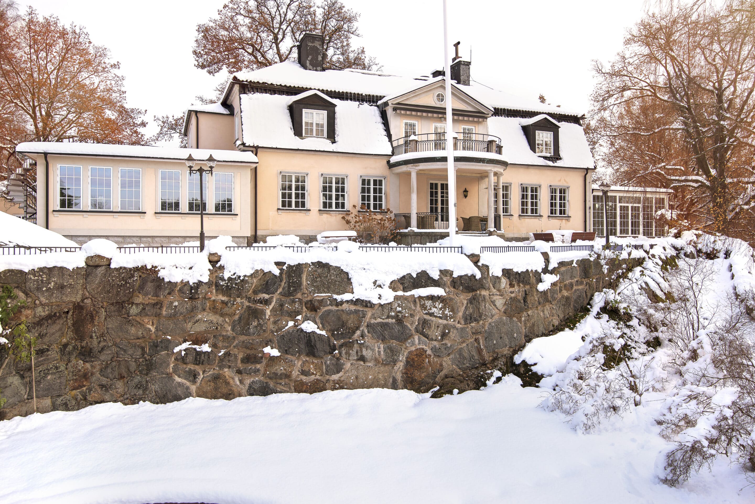 Balingsholms facade om vinteren