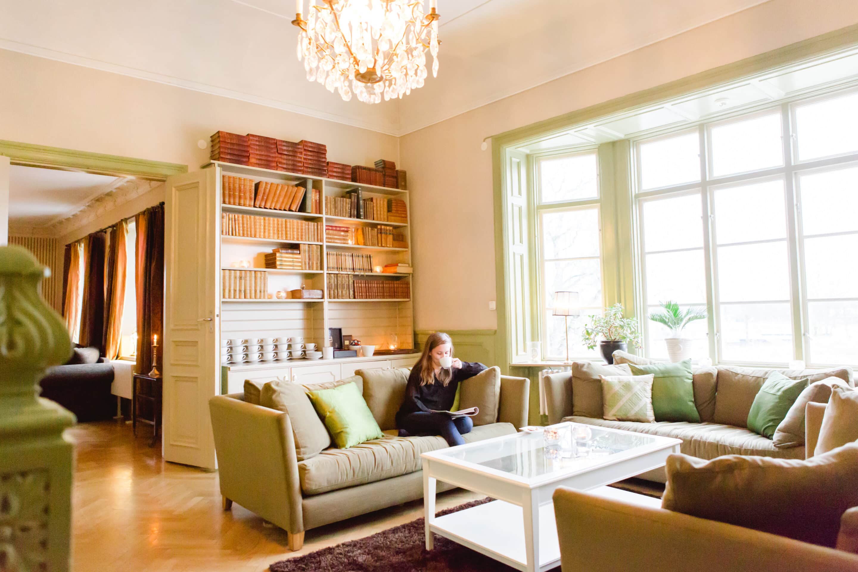 konferens södra Stockholm Vidbynäs Gård lounge