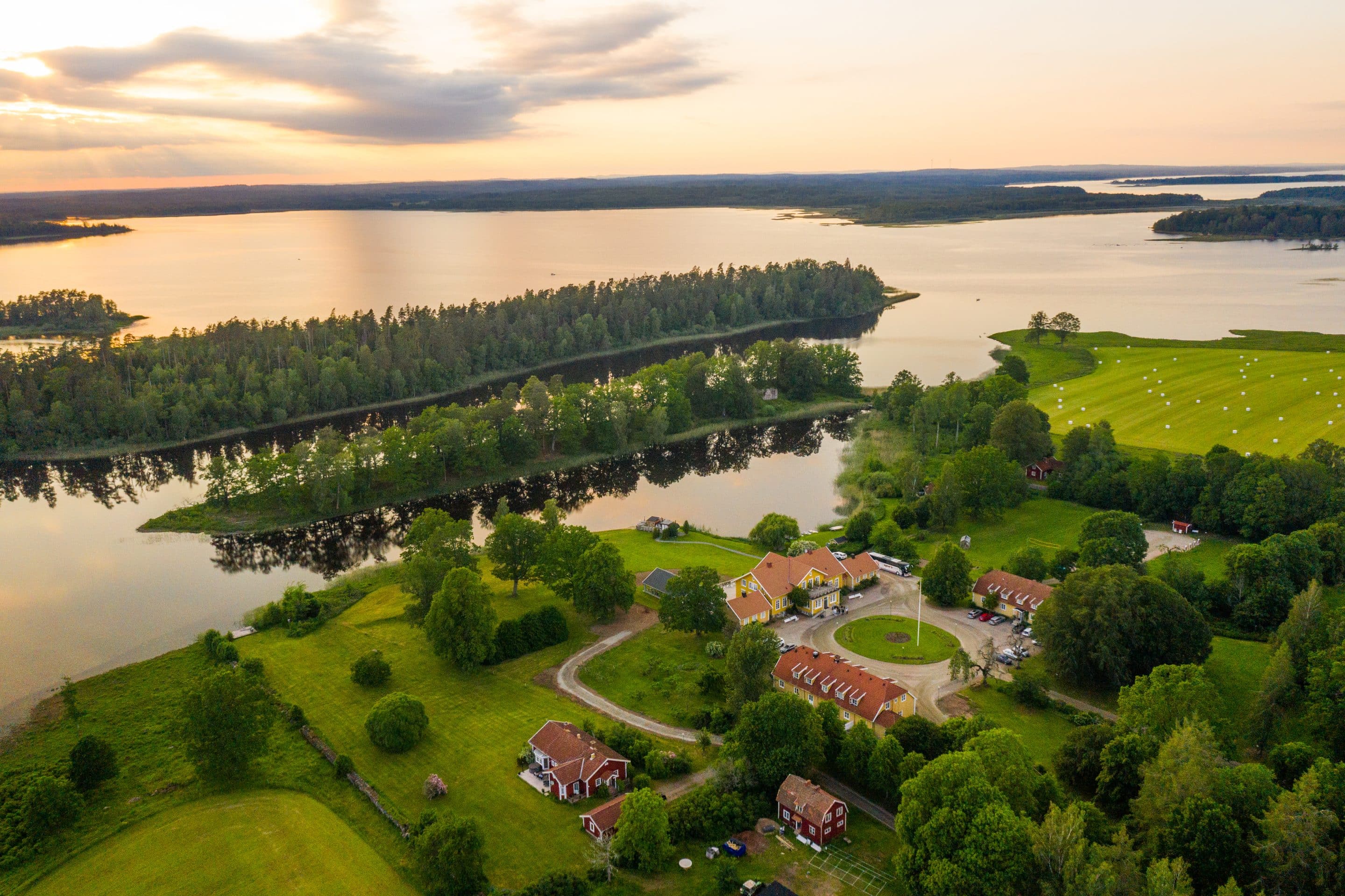 Toftaholm Herrgård conference Småland aerial photo